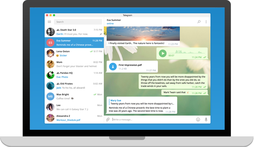 Telegram para Windows en español
