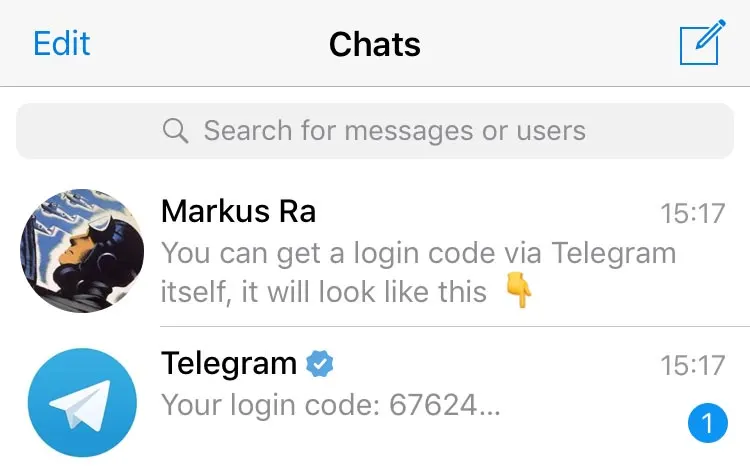 Verificación en dos pasos de Telegram